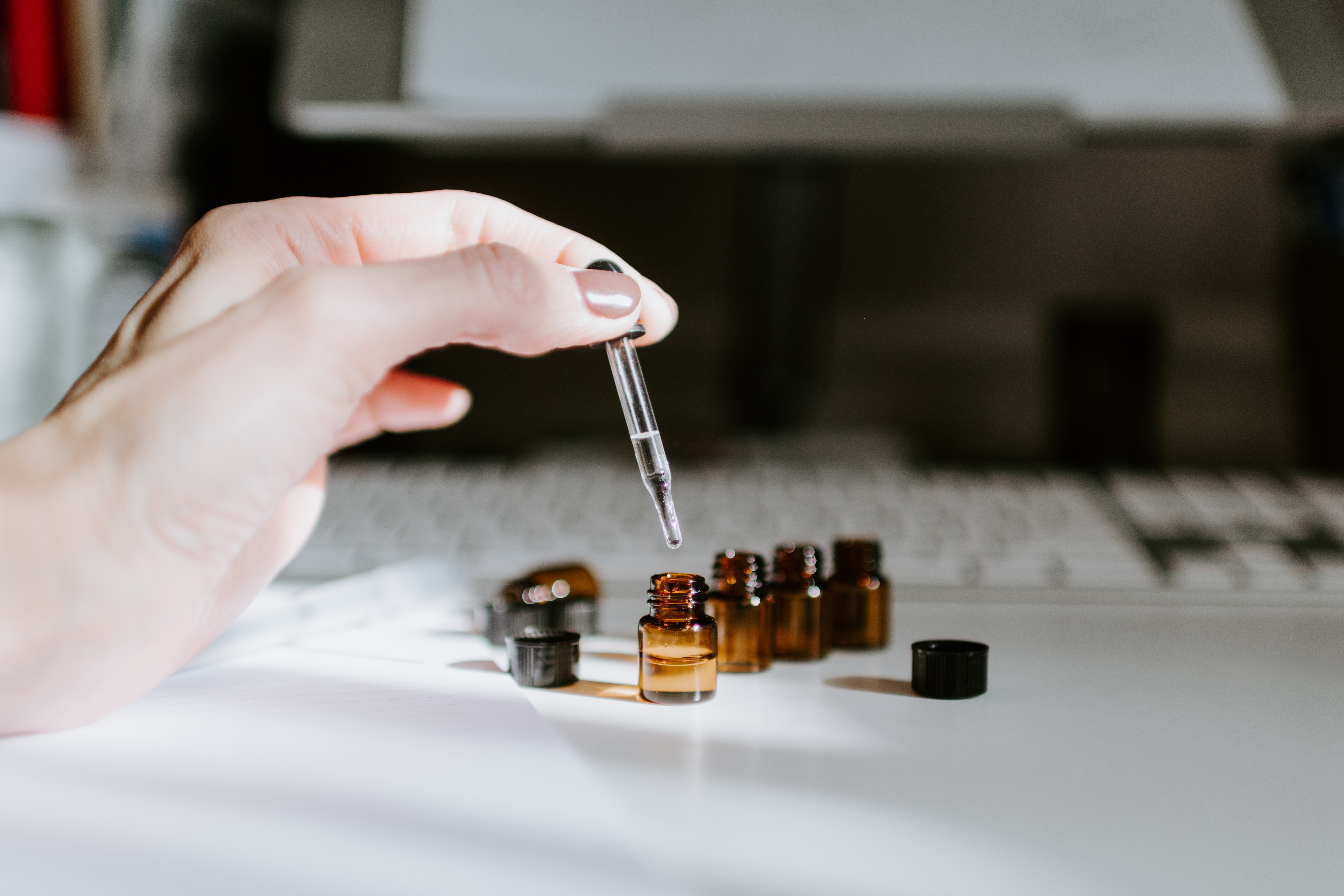 Image of someone making up homeopathic remedies.